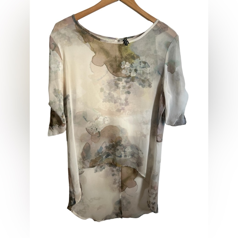 STELLA CARAKASI ATTITUDE IS EVERYTHING OVERLAY TUNIC - SHEER FLORAL-MEDI…